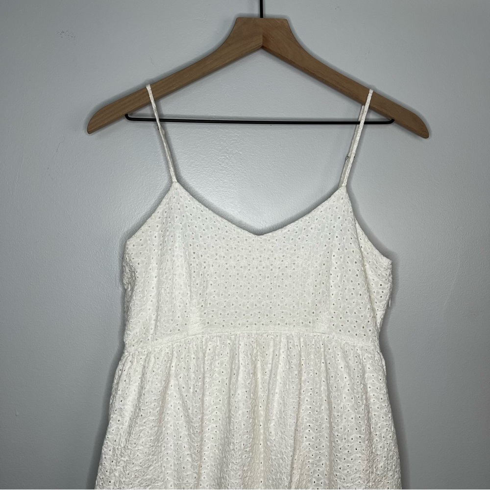 White Midi Length Dress (with POCKETS!)